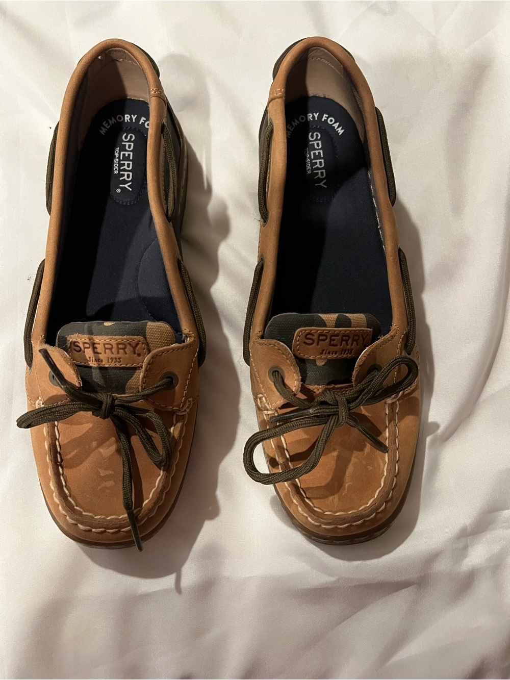 Sperry Top-sider Women's Size 8.5 Angelfish Boat Shoes Camo Tan - Picture 5 of 11